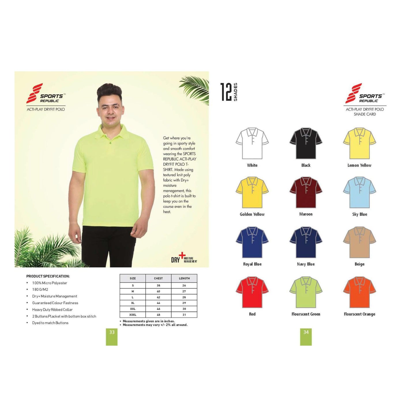 ACTI PLAY DRYFIT - POLO T-SHIRT