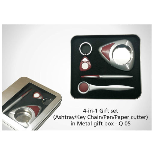 4 In 1 Gift Set (Key Chain/Paper Cutter/Pen/Ashtray) - Q05