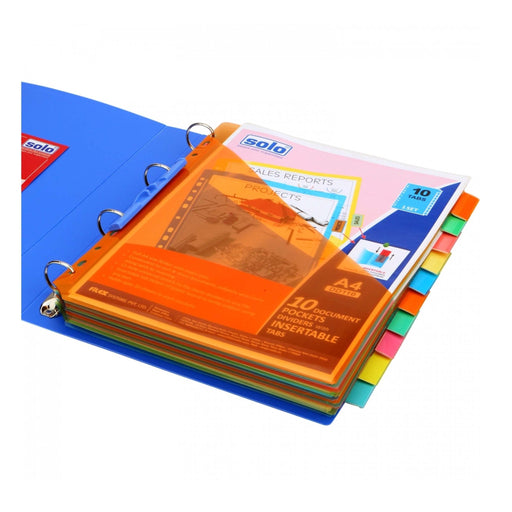 5 Document Pockets Dividers with Insertable Tabs, DD105
