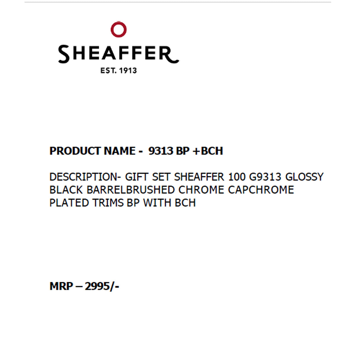 Sheaffer - 9313 Ball Pen + Business Card Holder