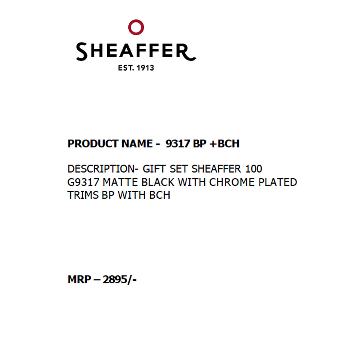 Sheaffer - 9317 Ball Pen + Business Card Holder