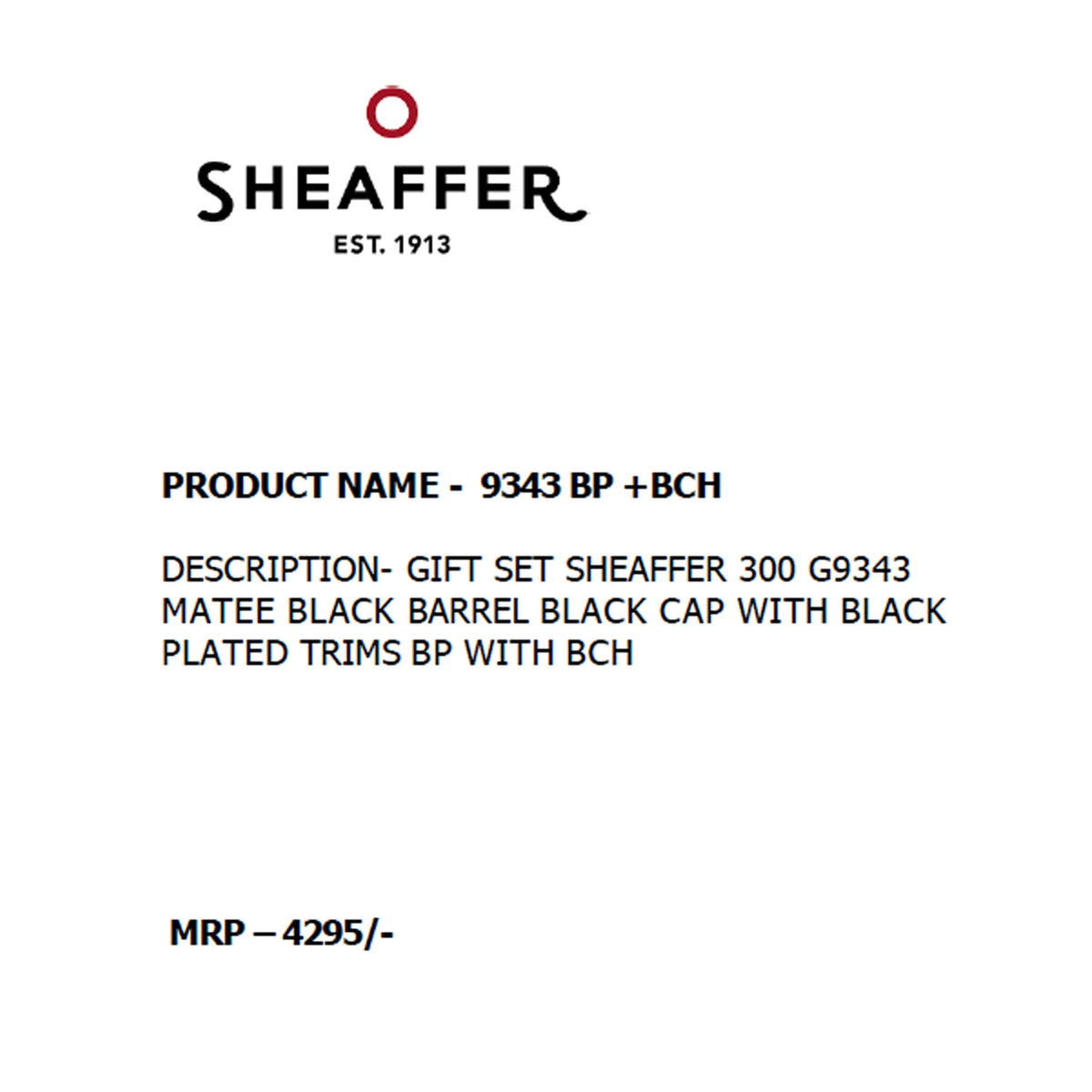 Sheaffer - 9343 Ball Pen + Business Card Holder
