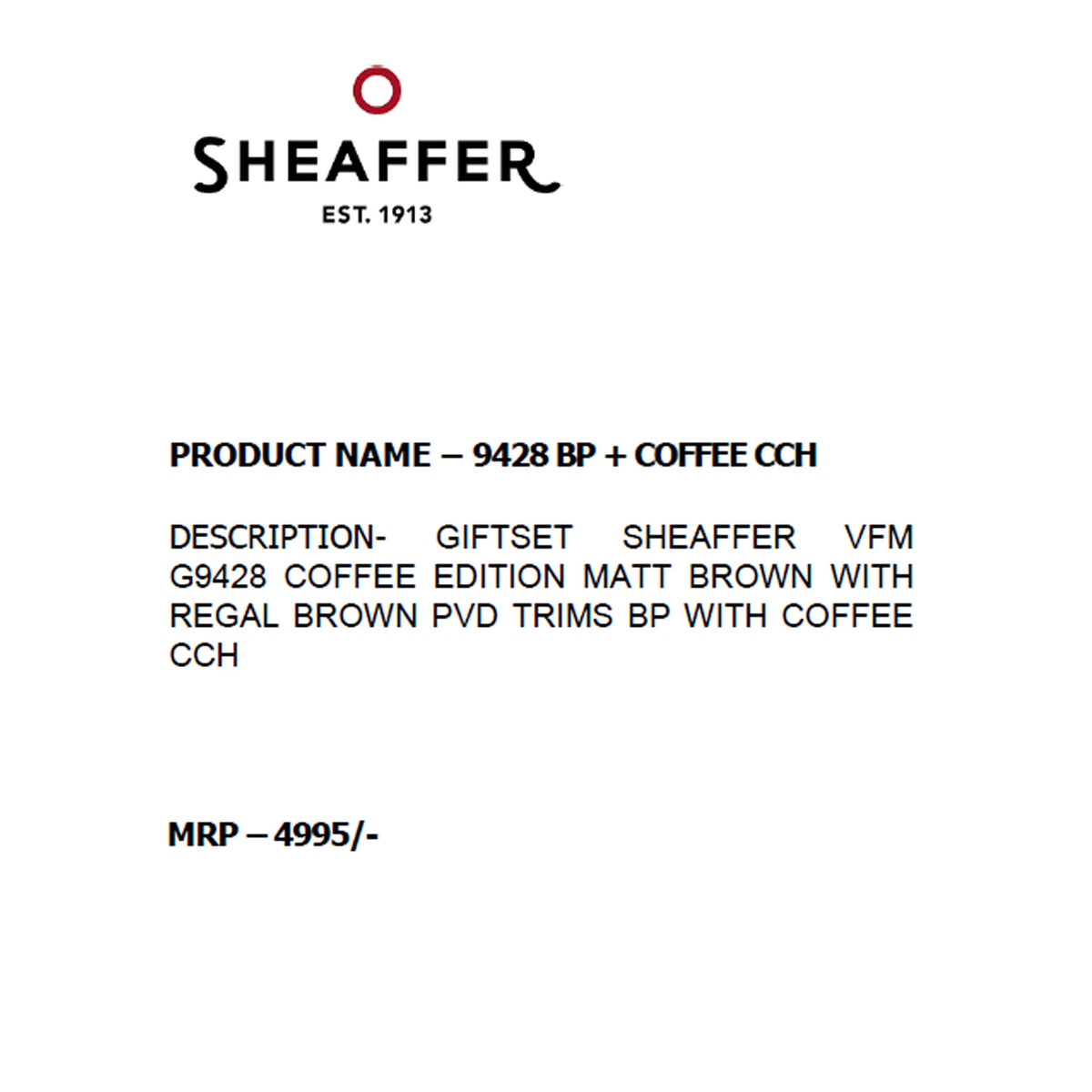 Sheaffer - 9428 Ball Pen + Coffee Card Holder