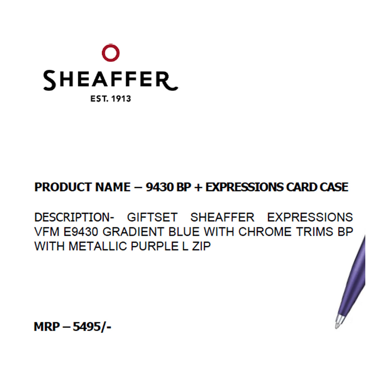 Sheaffer - 9430 Ball Pen + Expressions Card Case