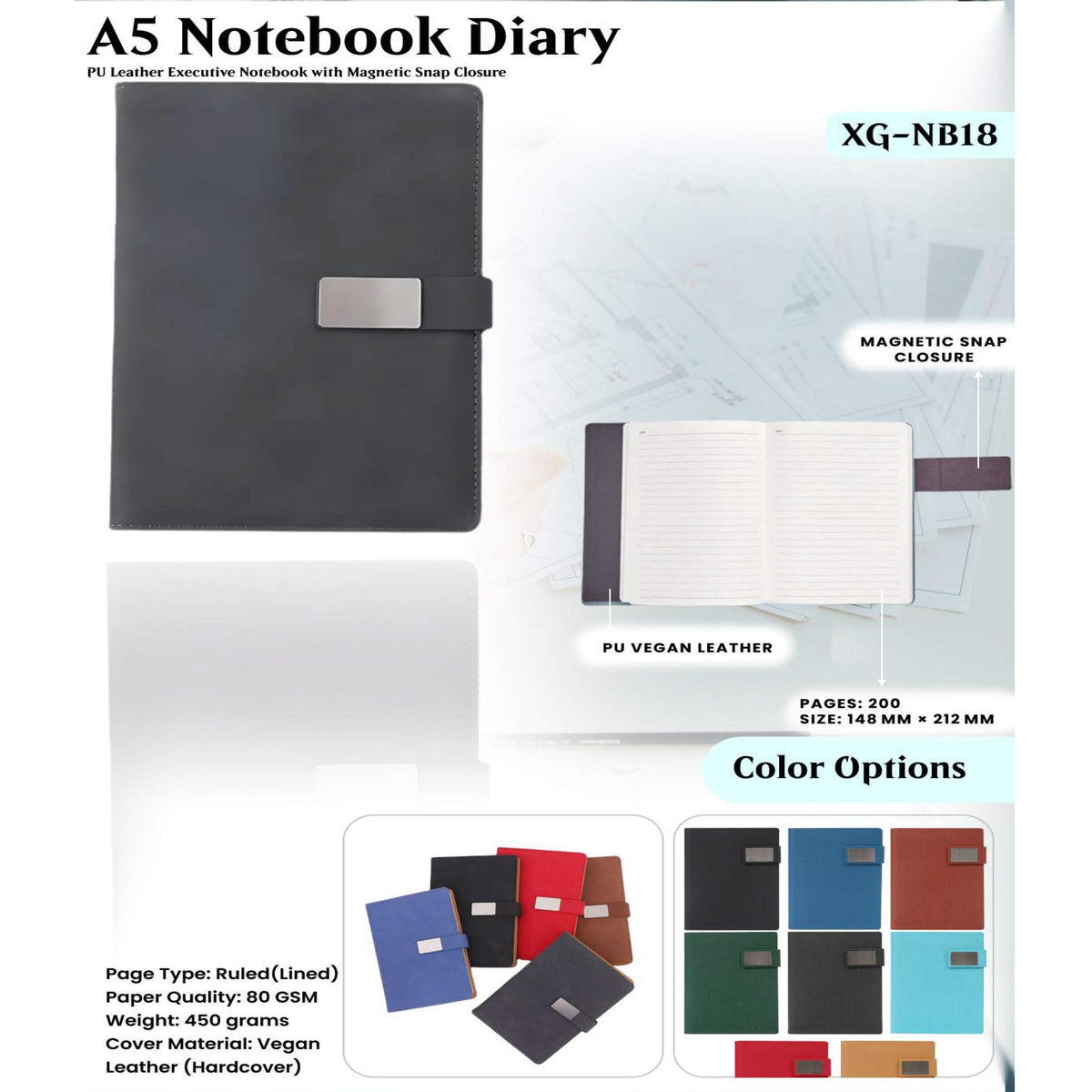 A5 Notebook Diary - XG - NB18