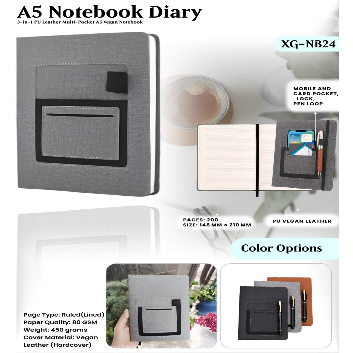 A5 Notebook Diary - XG - NB24