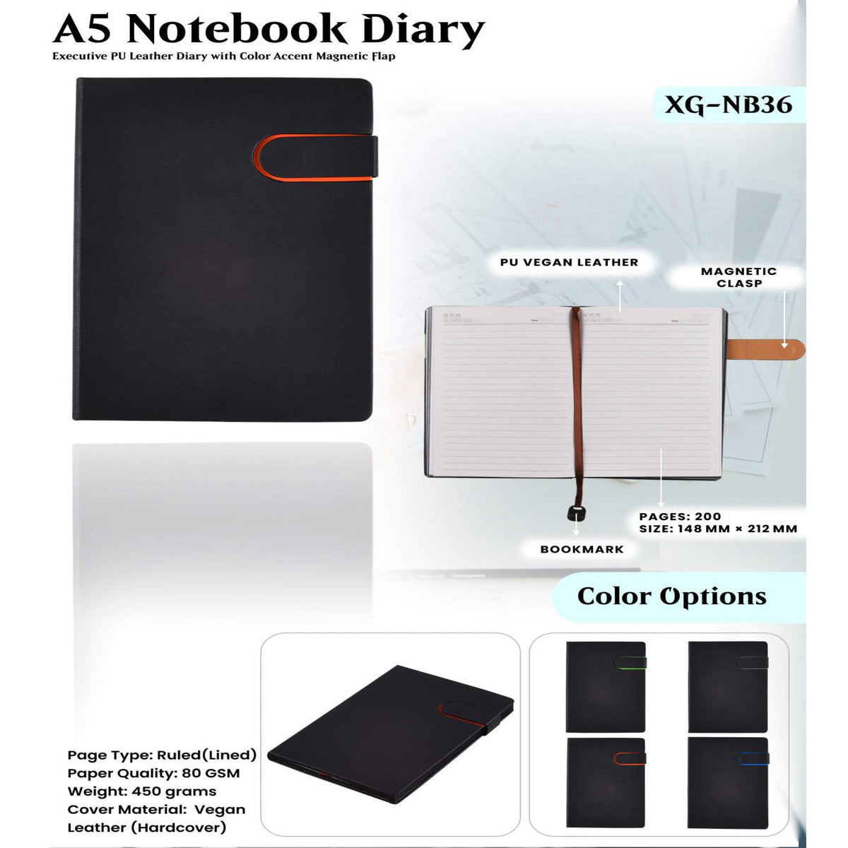 A5 Notebook Diary - XG - NB36