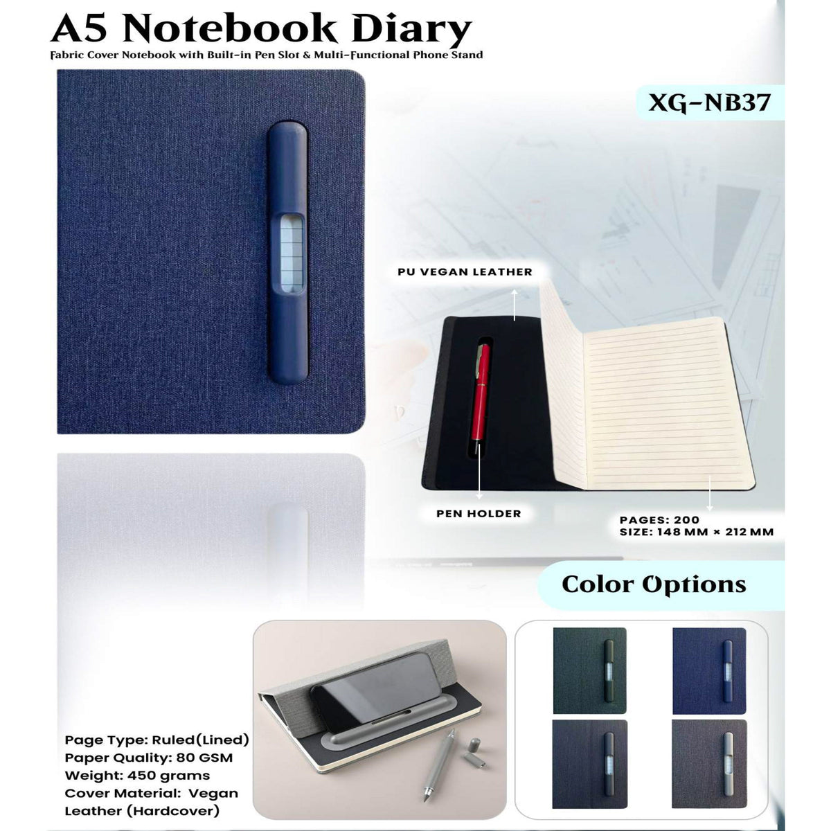 A5 Notebook Diary - XG - NB37