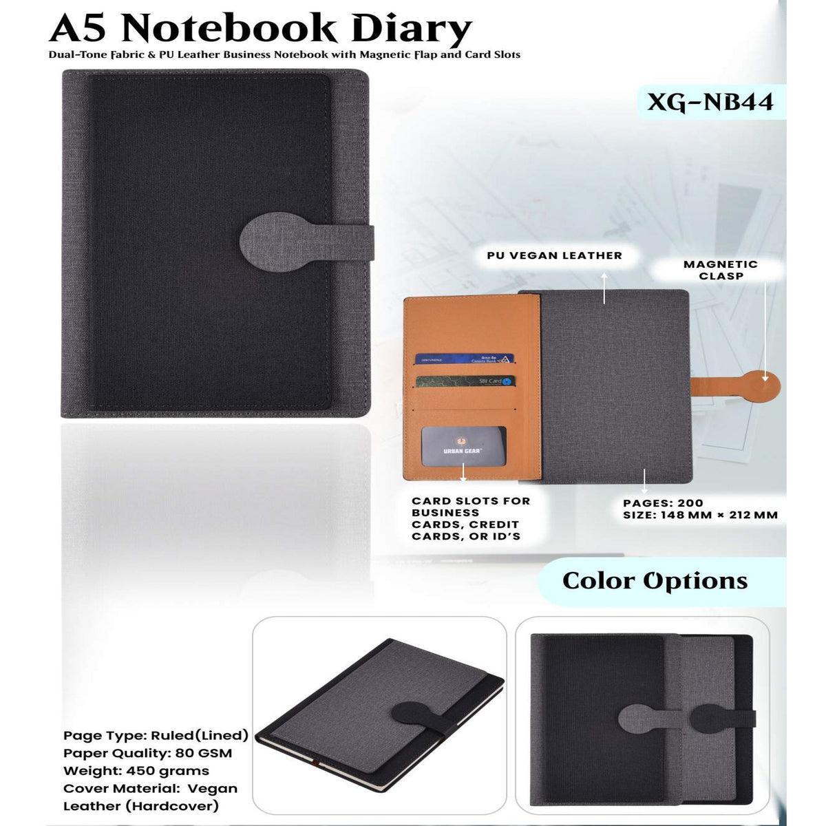 A5 Notebook Diary - XG - NB44