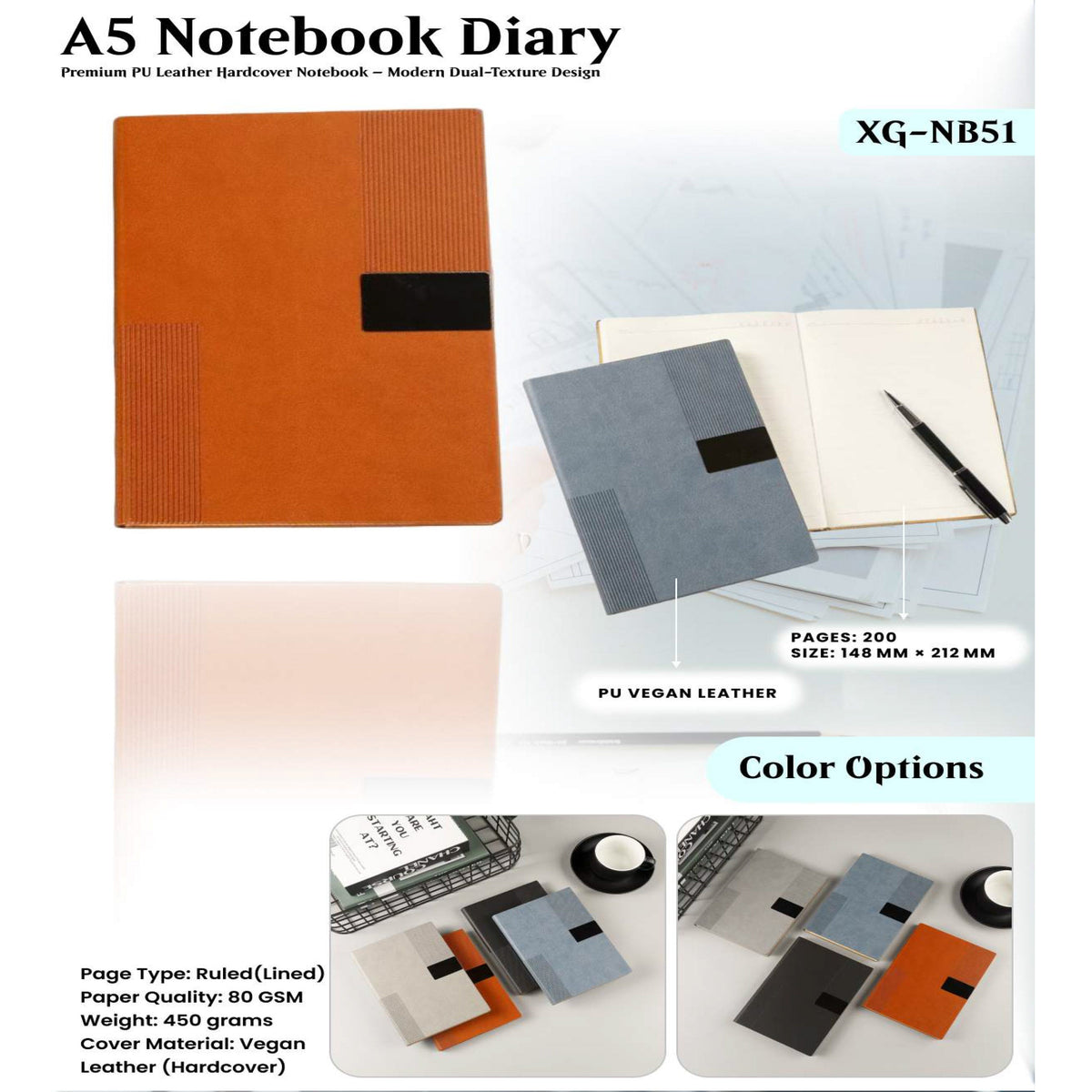 A5 Notebook Diary - XG - NB51