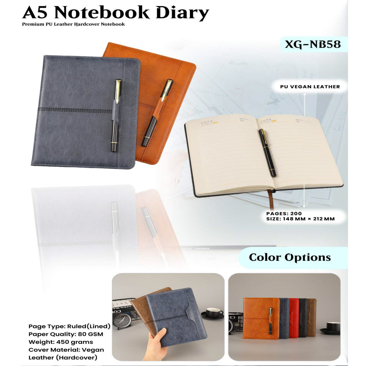 A5 Notebook Diary - XG - NB58
