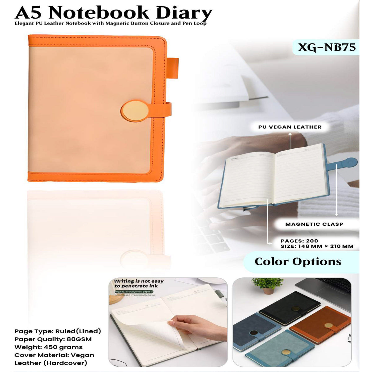 A5 Notebook Diary - XG - NB75