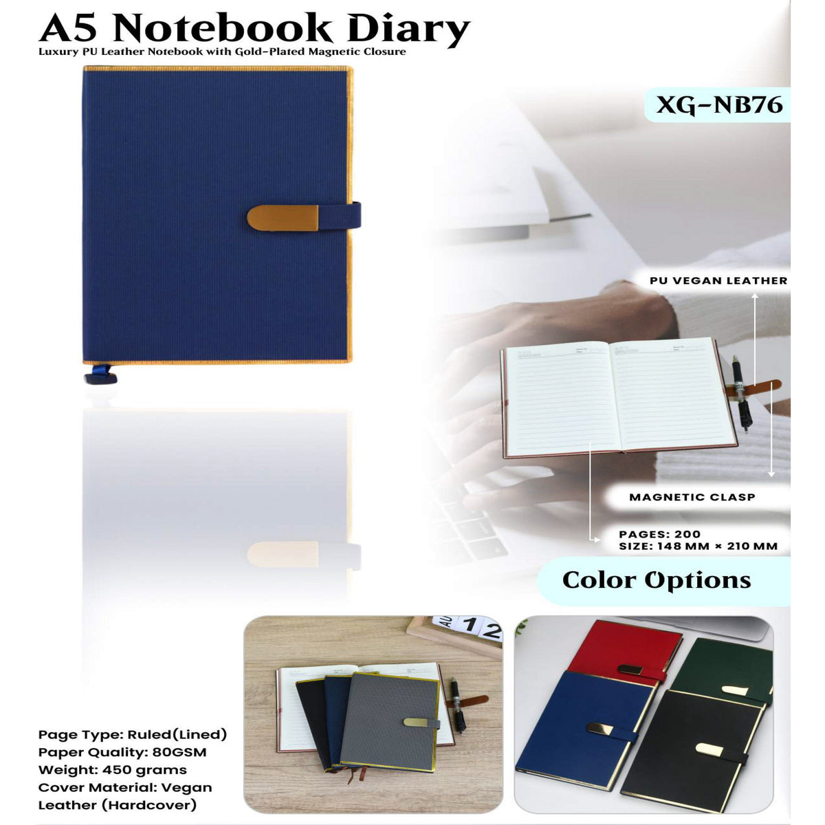 A5 Notebook Diary - XG - NB76