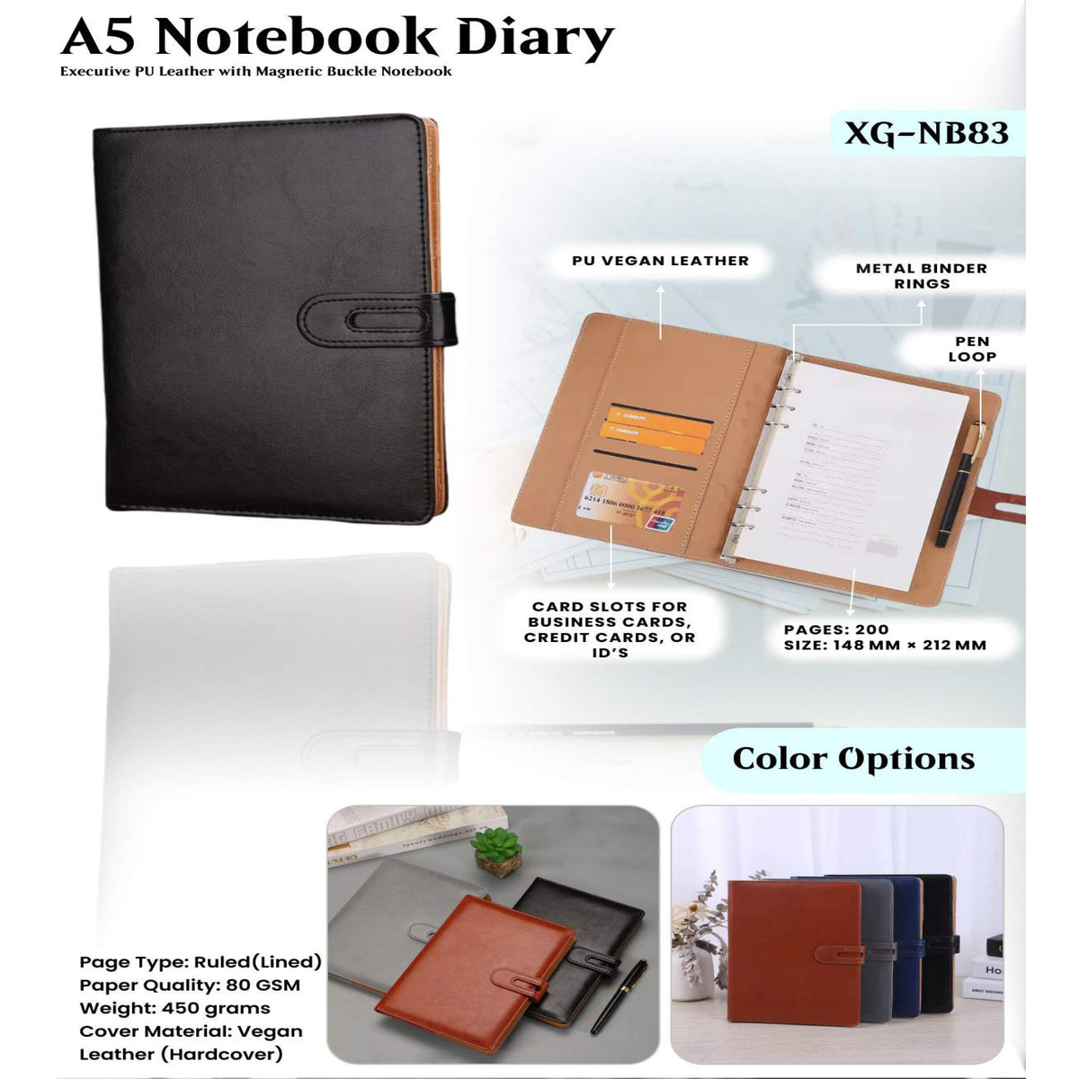A5 Notebook Diary - XG - NB83