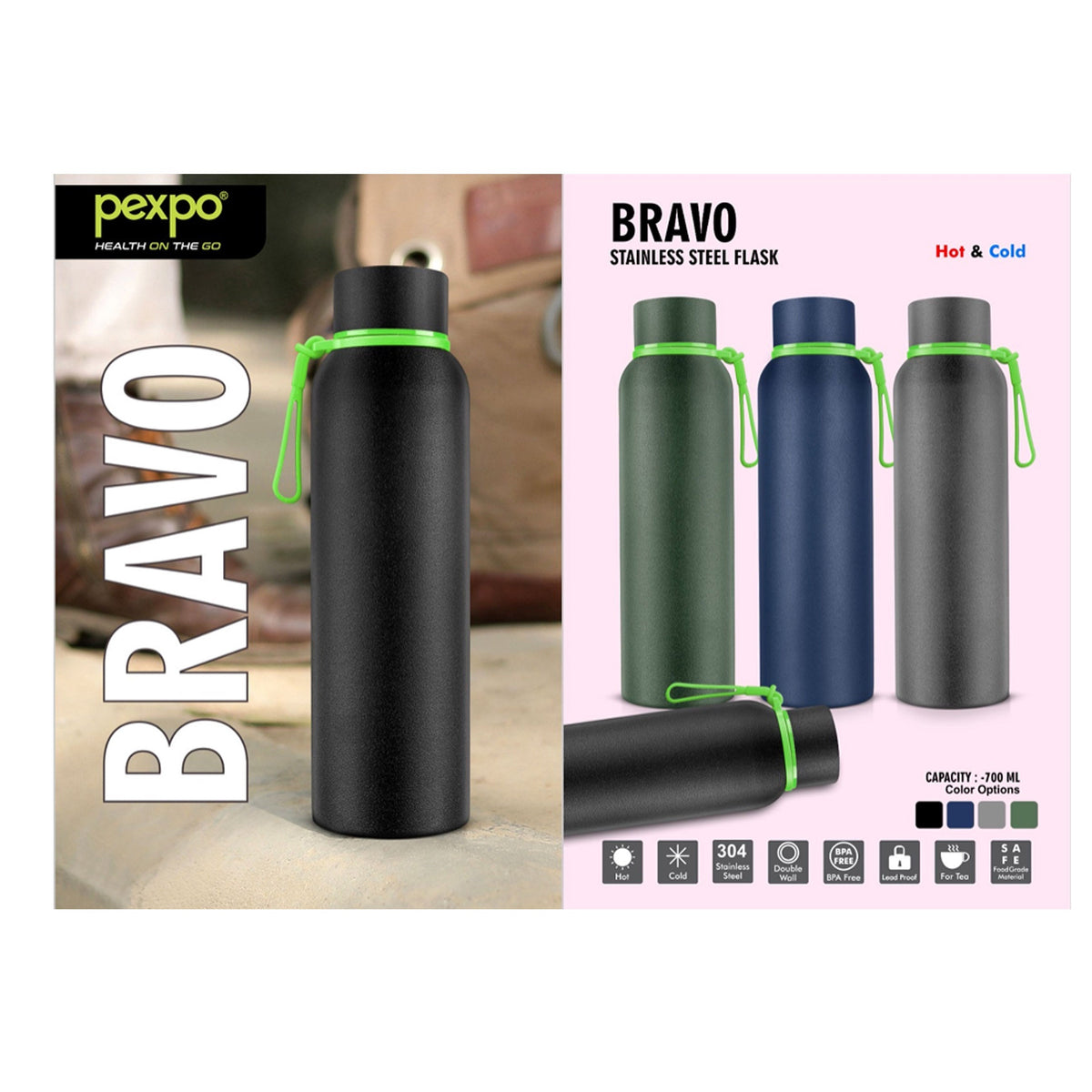 Urban Gear - Bravo Stainless Steel Flask