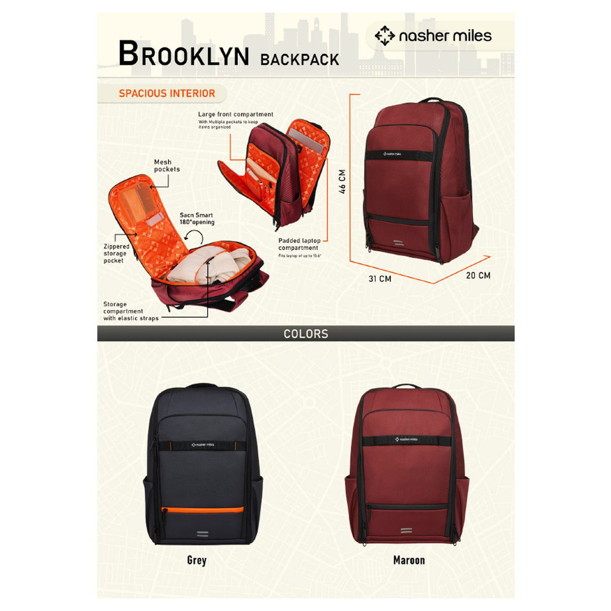Nasher Miles - Brooklyn Backpack