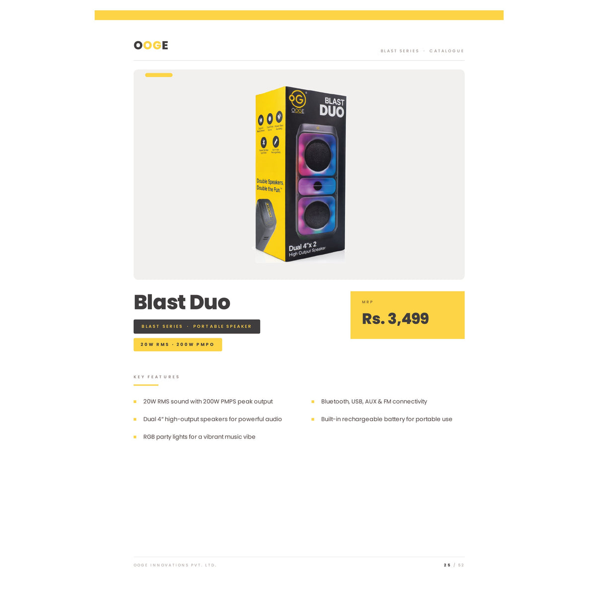 OOGE - Blast Duo Speaker