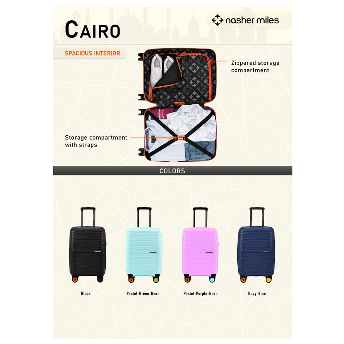 Nasher Miles - Cairo Trolley Bag