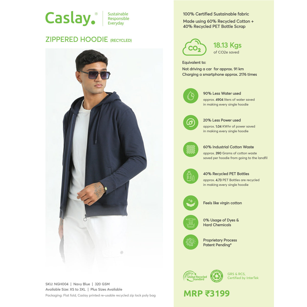 Caslay - Zippered Hoodie