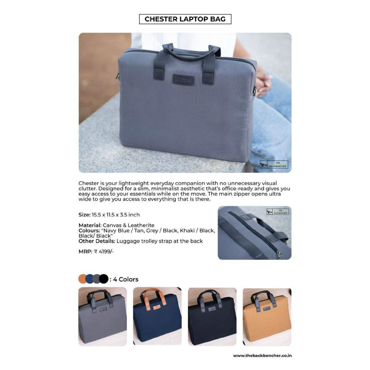 The Back Bencher - Chester Laptop Bag