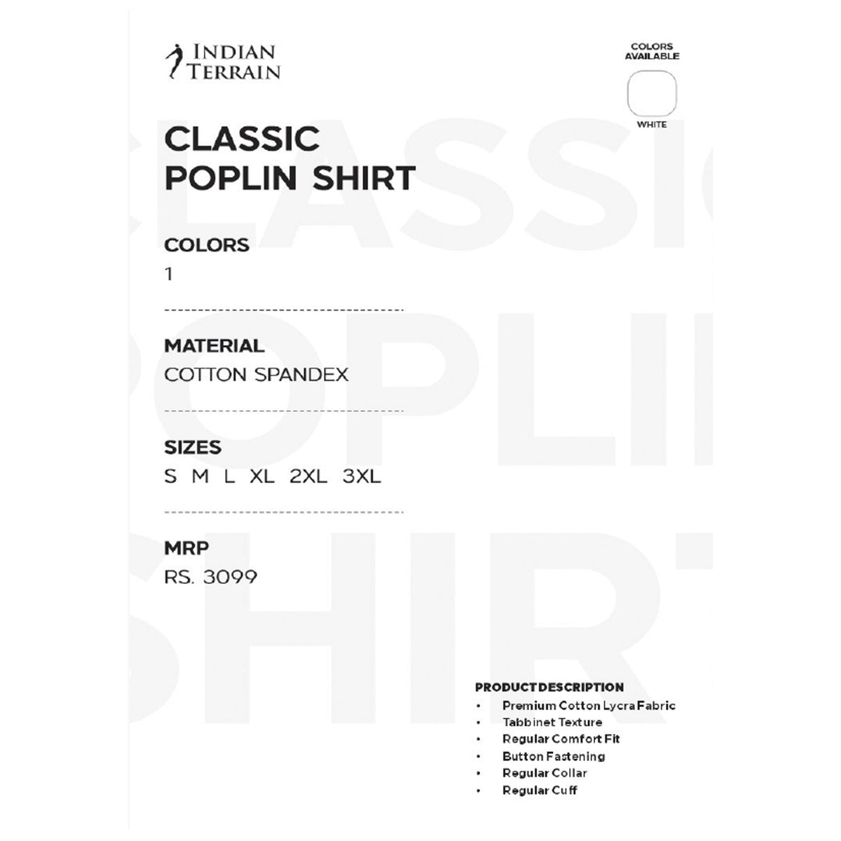 Indian Terrain - Classic Poplin Shirt