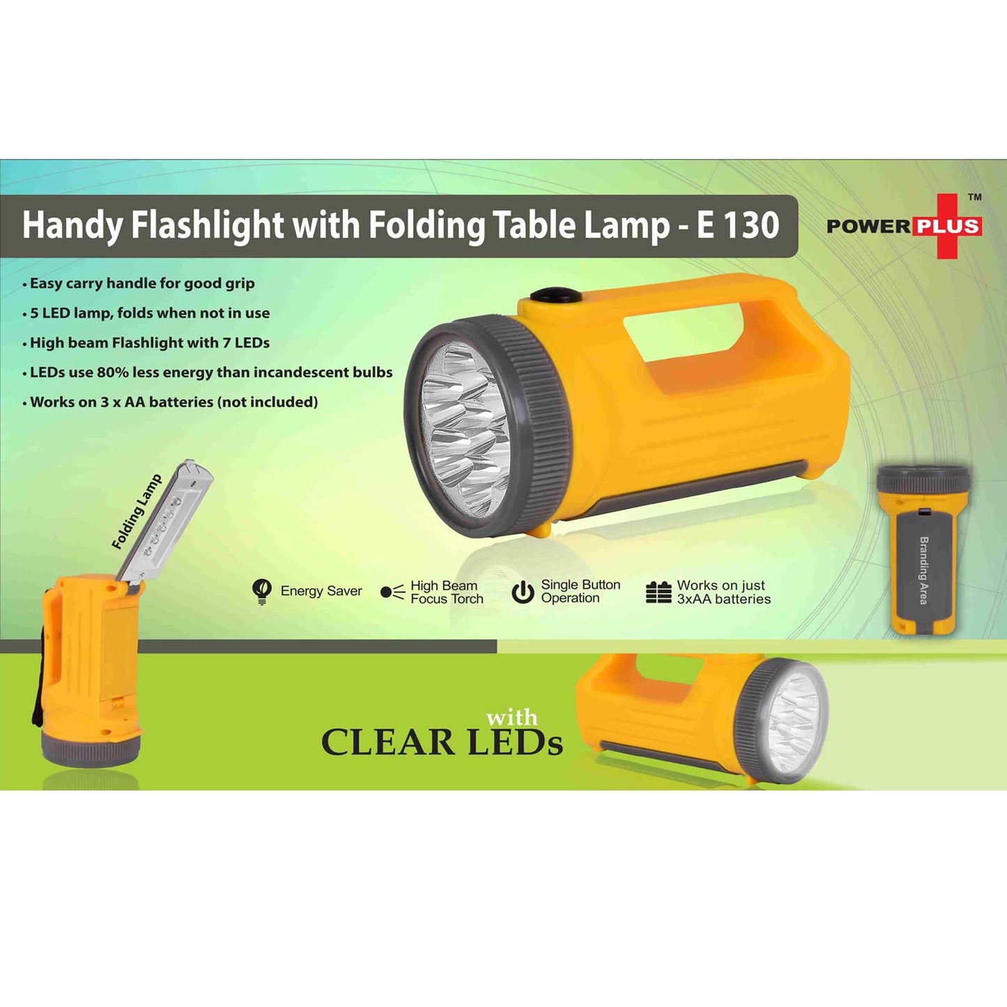Handy Flashlight with Folding table lamp - E 130