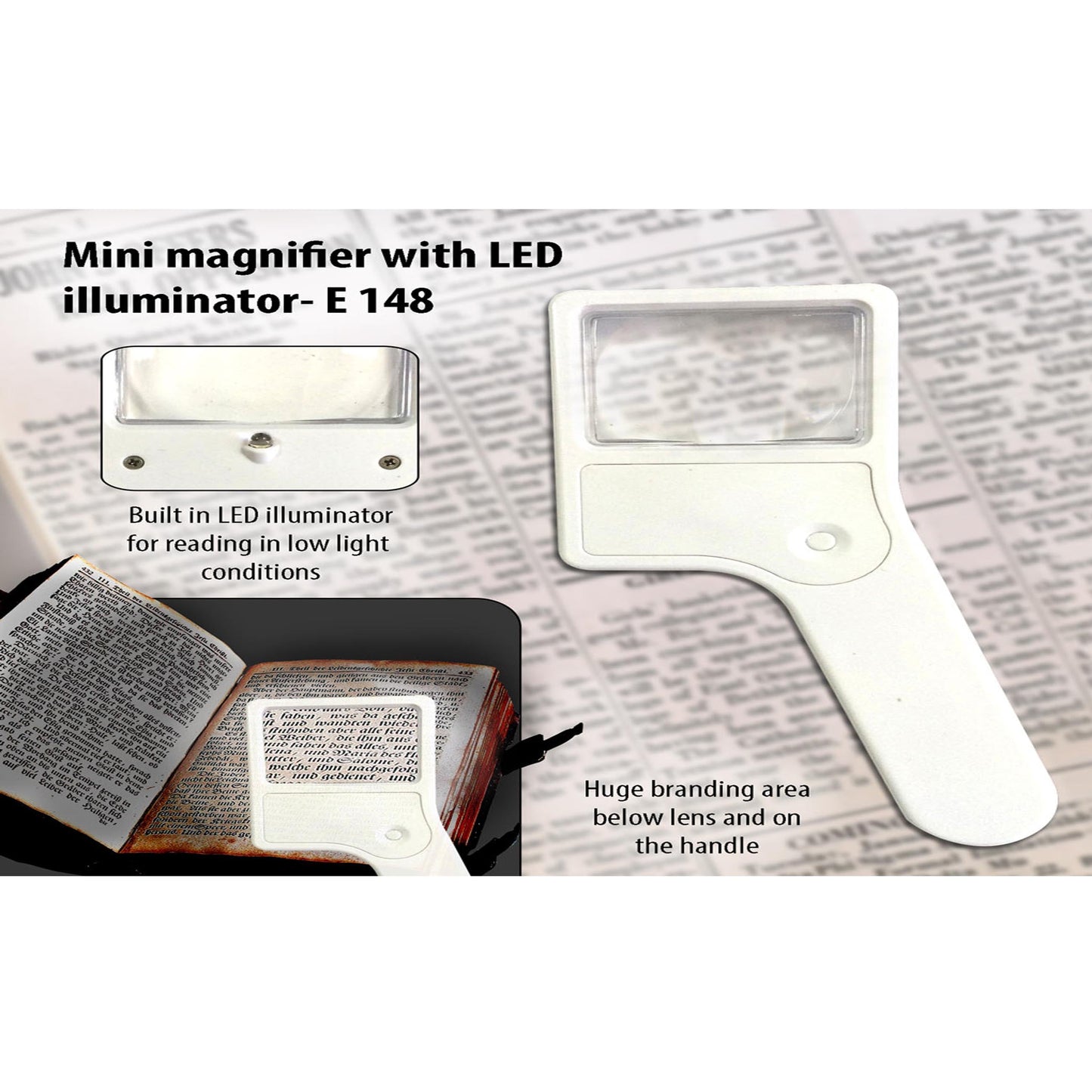 Mini magnifier with torch - E 148