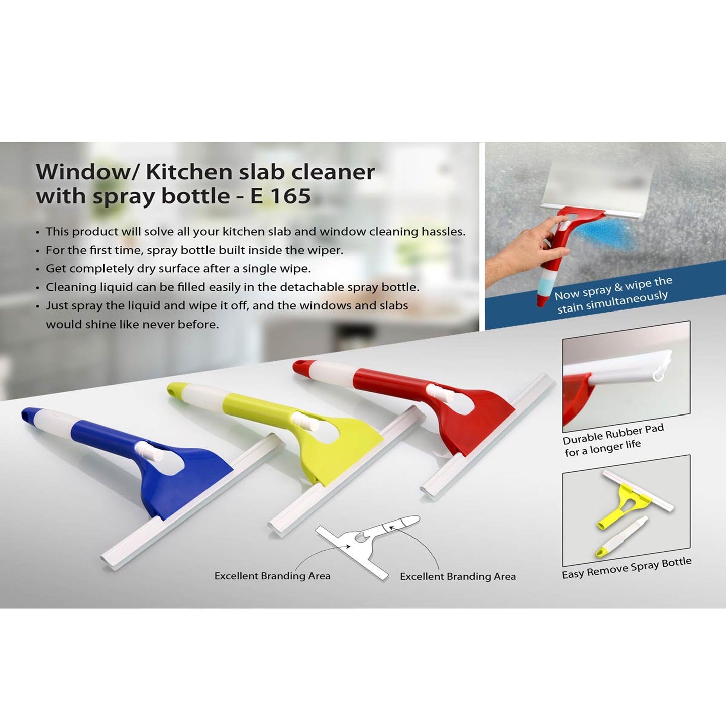 Window/ Kitchen slab cleaner with spray bottle - E 165