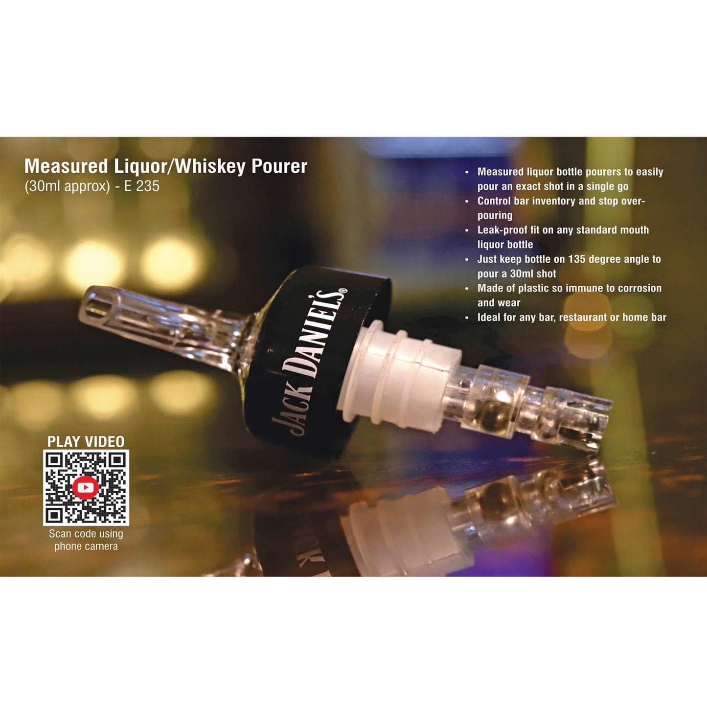 Measured Liquor/whiskey pourer (30ml approx) - E 235