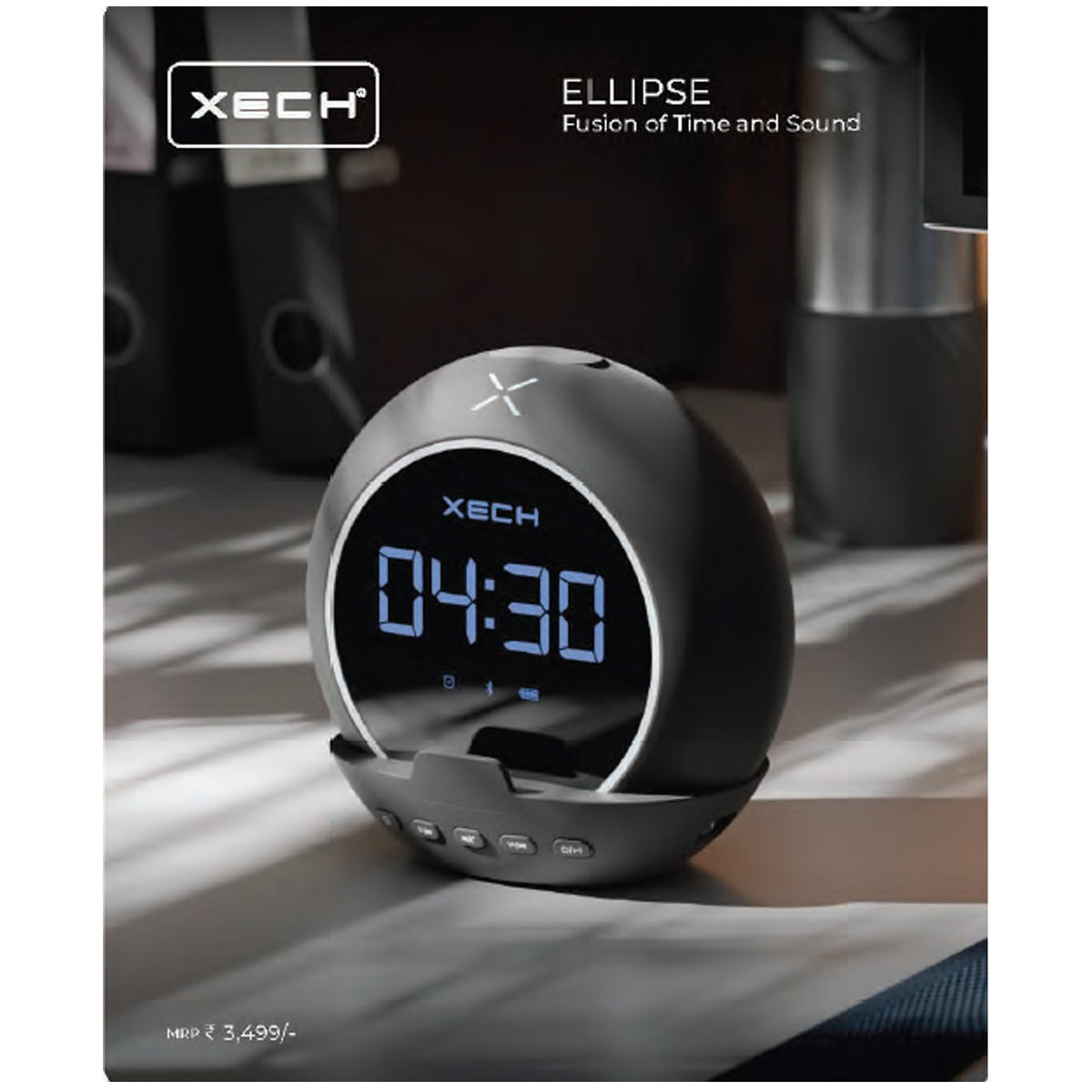 Xech - Ellipse Clock (Black)