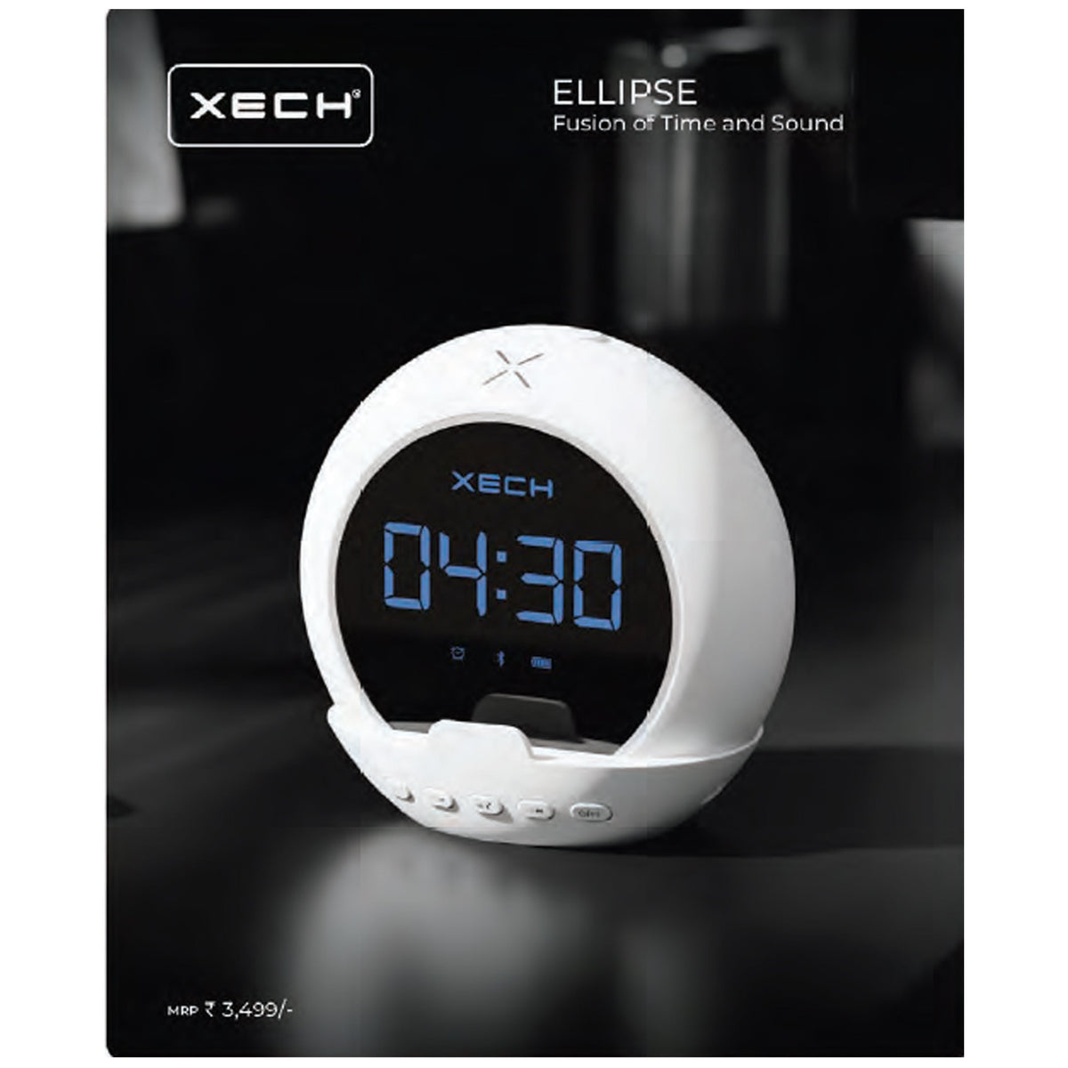 Xech - Ellipse Clock (White)