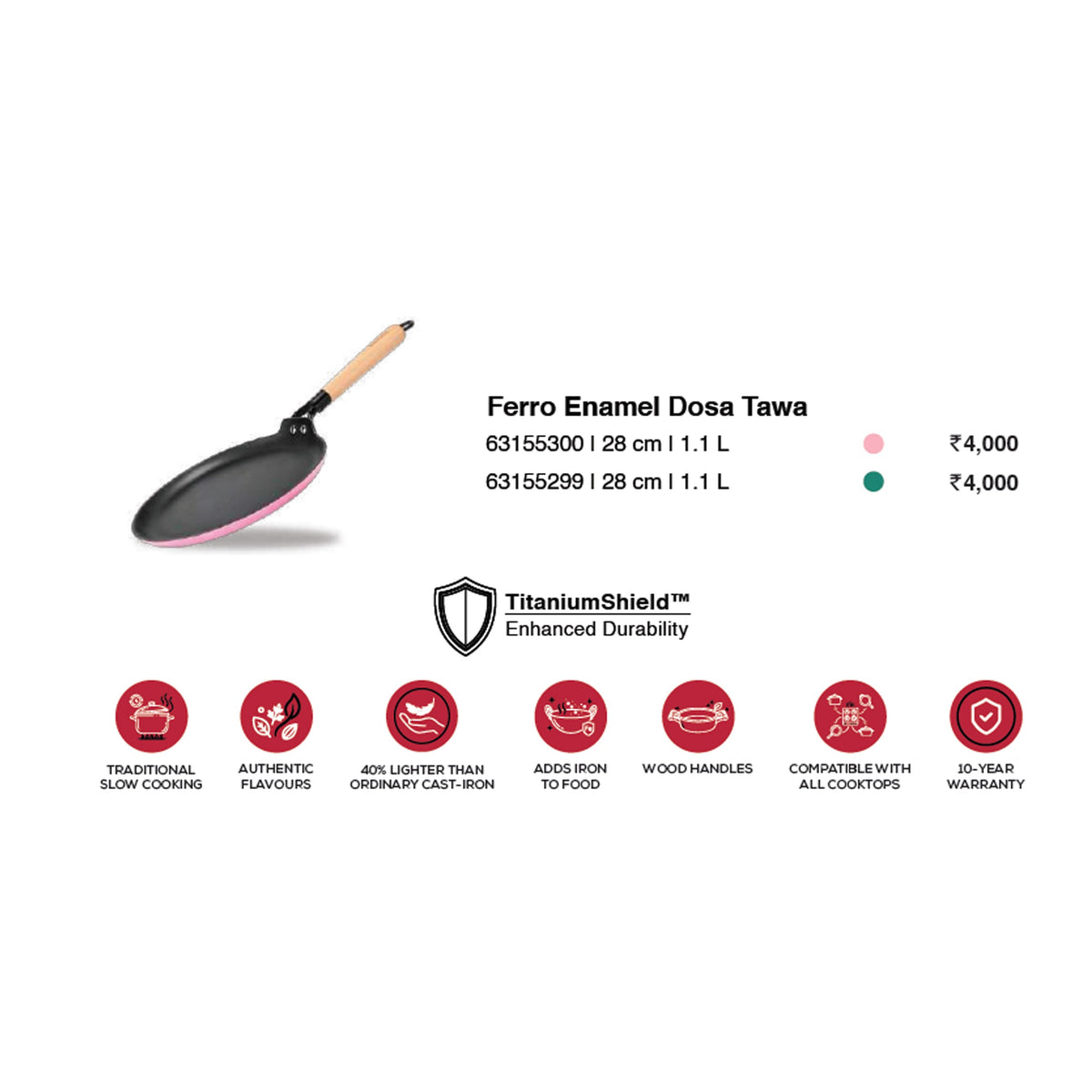 Wonder Chef - Ferro Enamel Dosa Tawa