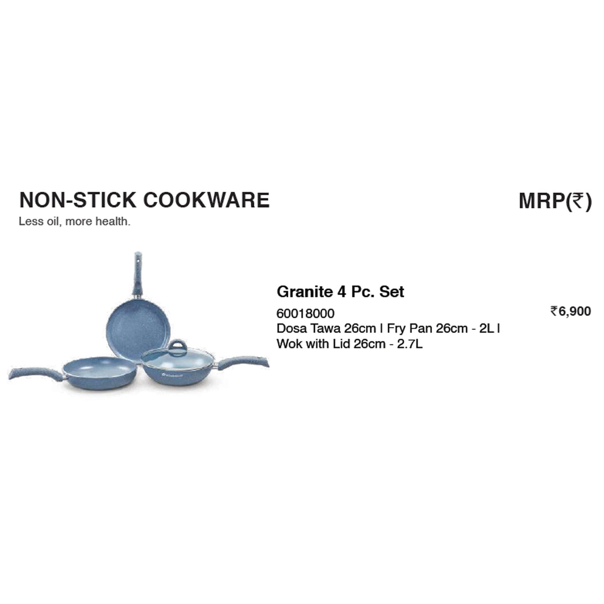 Wonder Chef - Granite 4 Pc Cookware Set