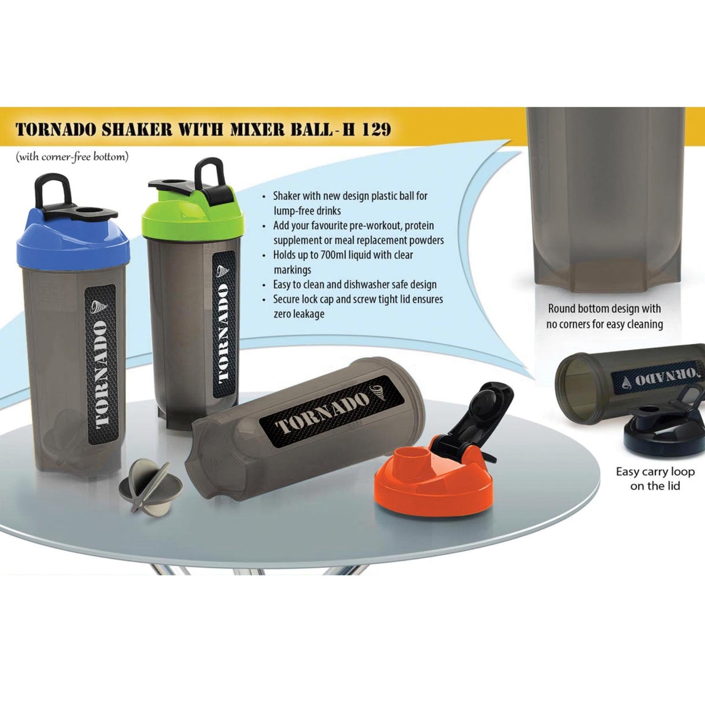 Tornado shaker with mixer ball (with box) - H 129