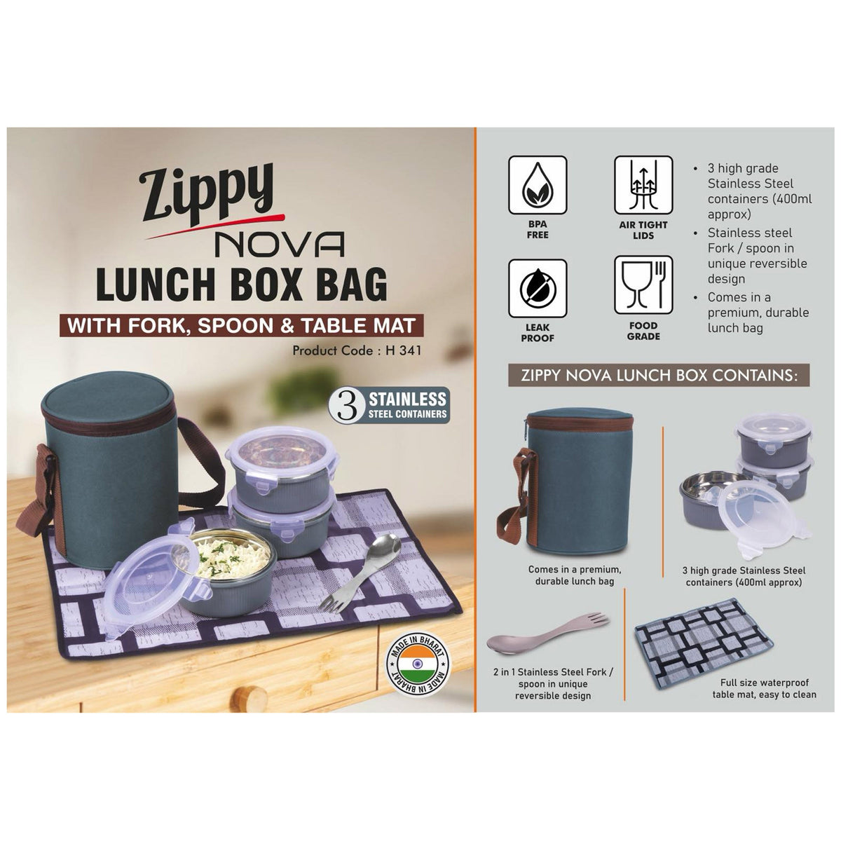 Power Plus - Zippy Nova Lunch Box - H 341