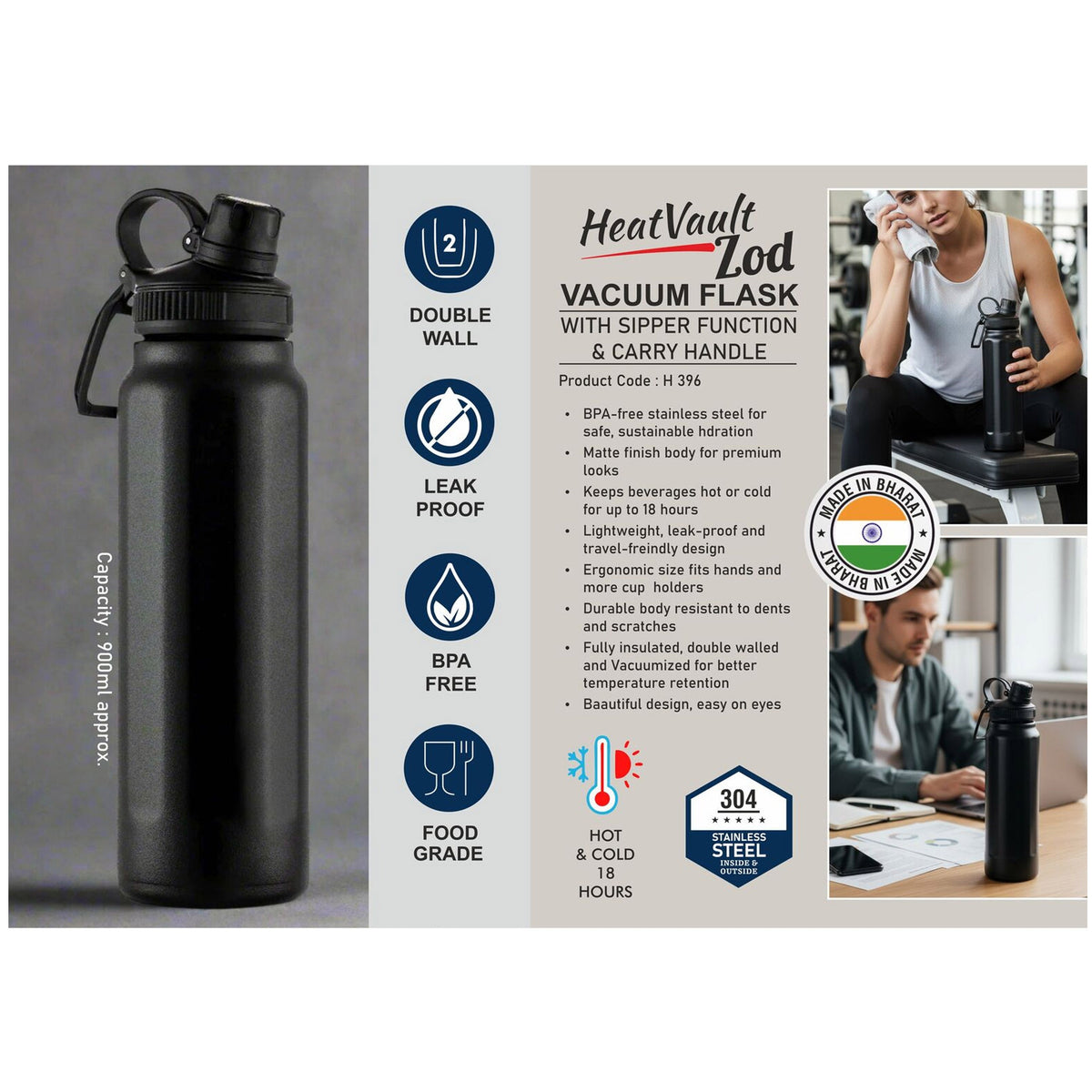 Power Plus - Heat Vault Zod Vacuum Flask - H 396