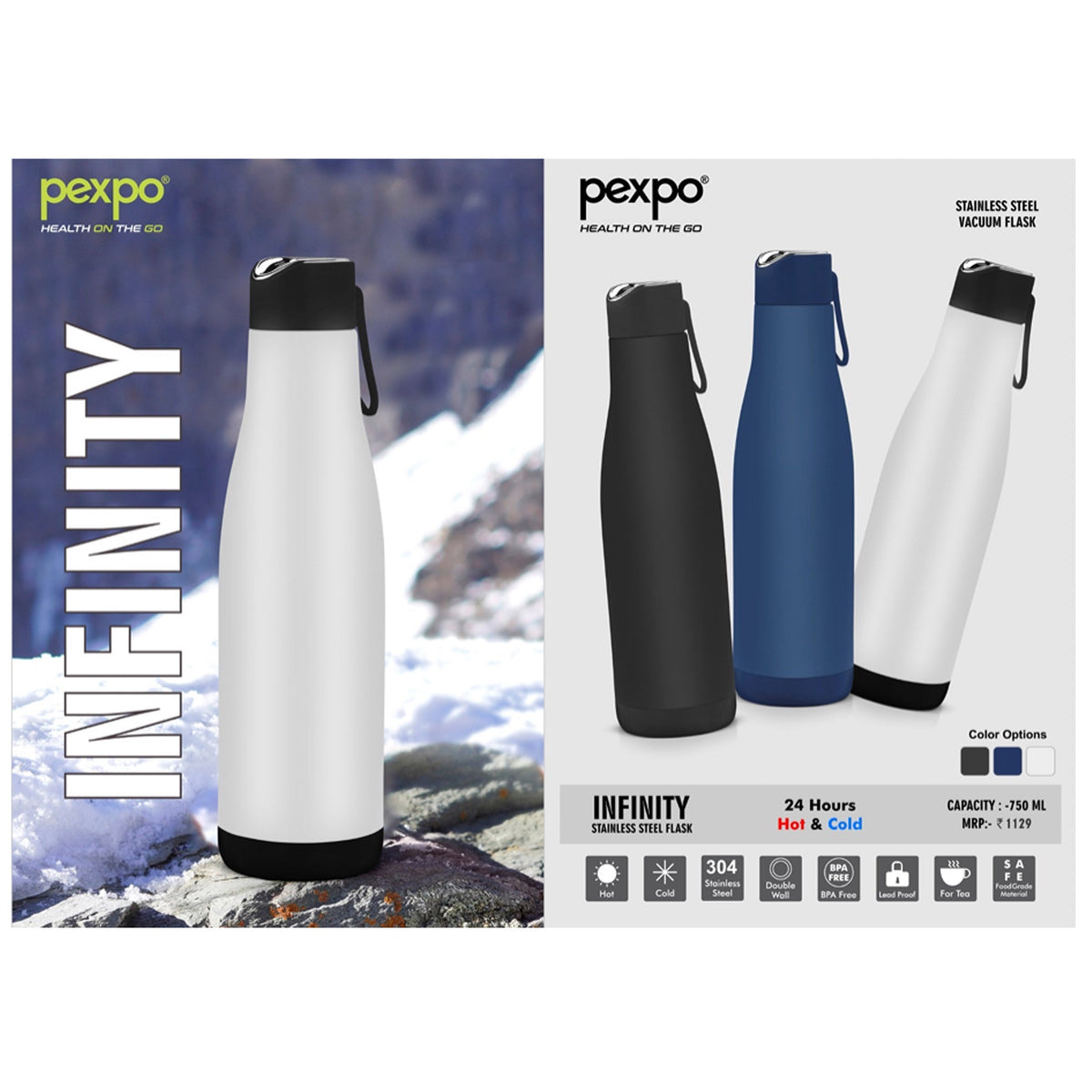 Urban Gear - Infinity 750ml Stainless Steel Vacuum Flask