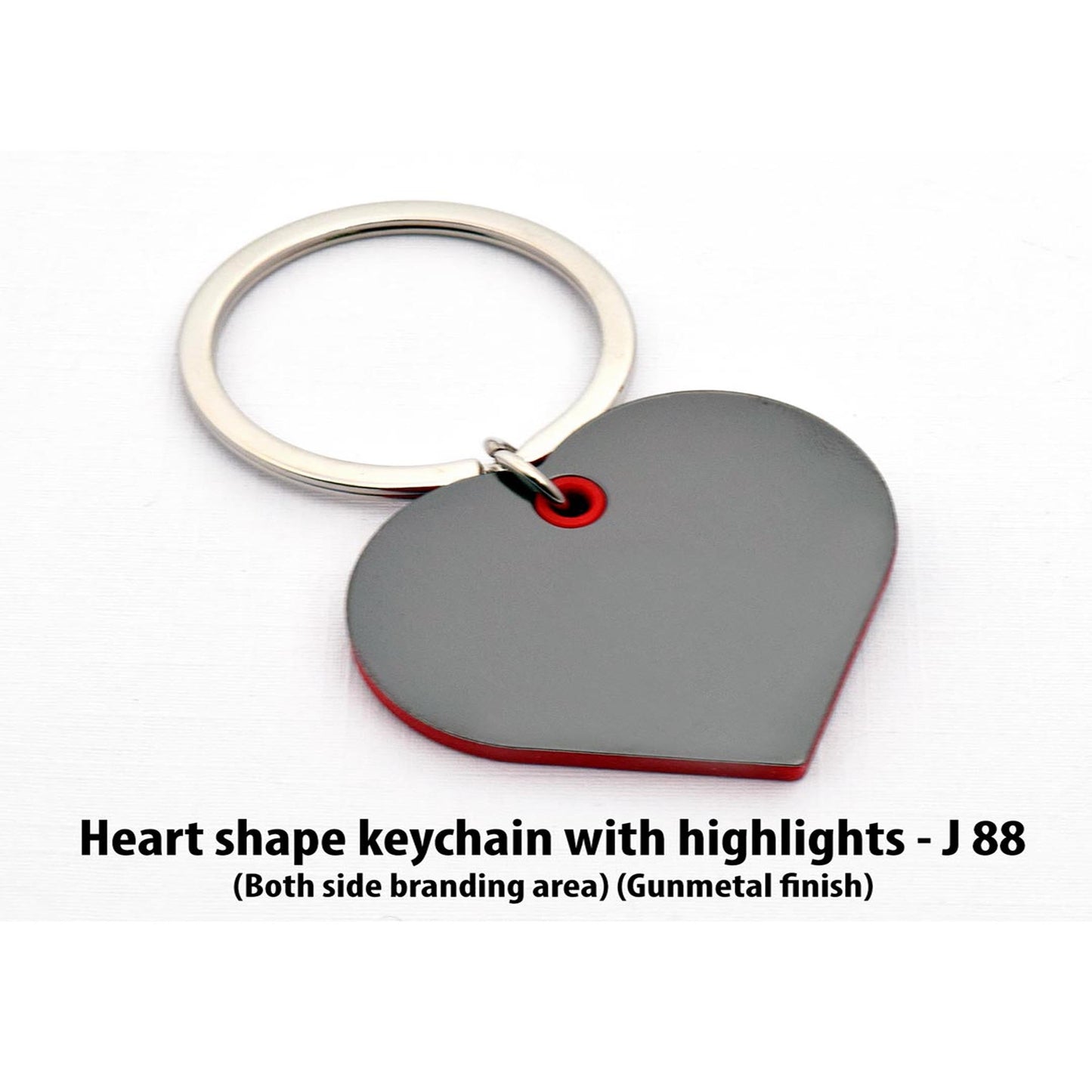 Heart shape keychain with highlights - J 88