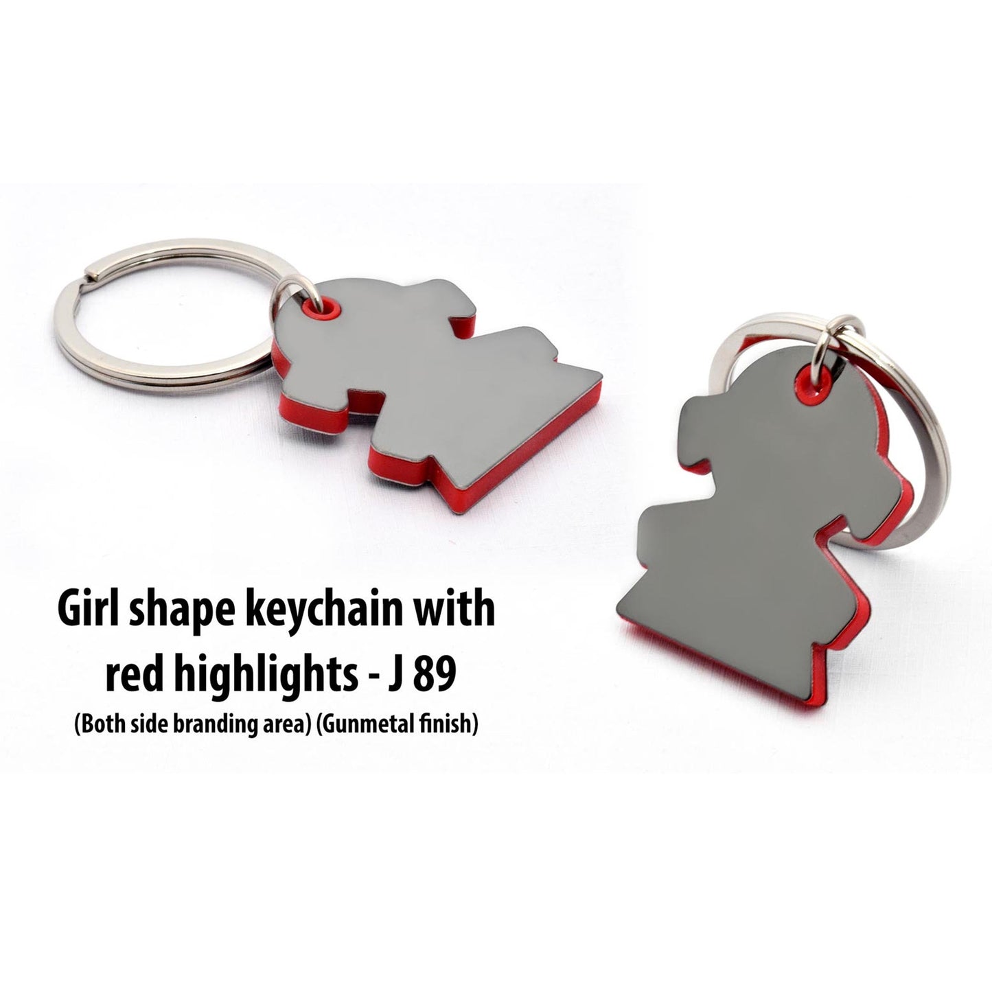 Girl shape keychain with highlights - J 89