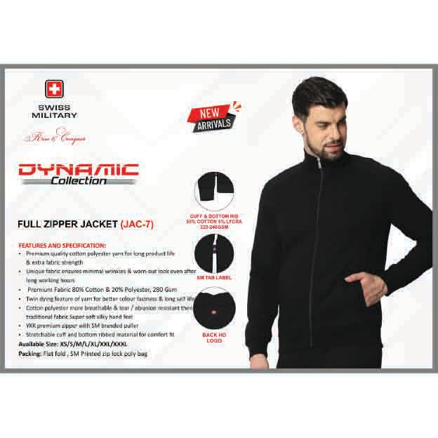 SWISS MILITARY - FULL ZIPPER JACKET - JAC-7