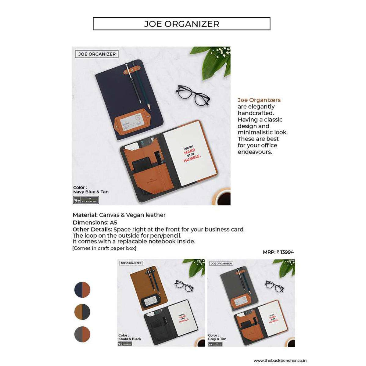 The Back Bencher - Job Notebook Organiser