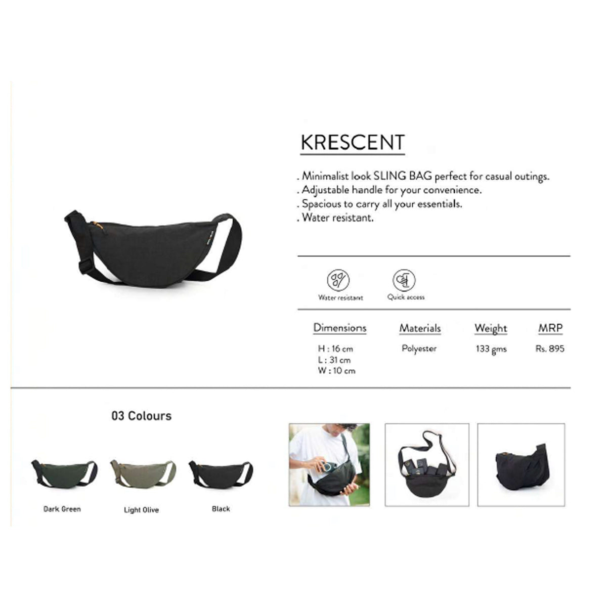 Oblique - Krescent - Sling Bag