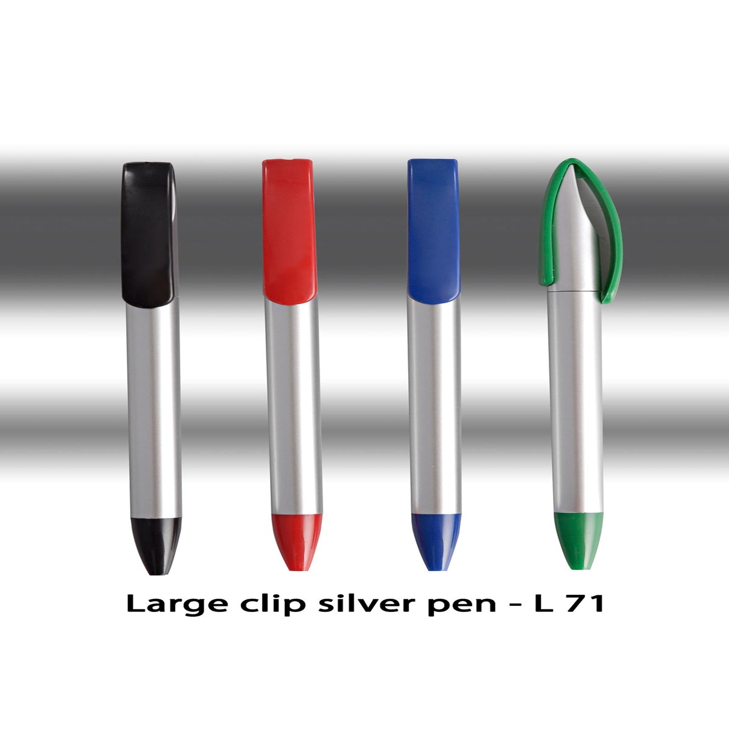 Large clip silver pen - L 71