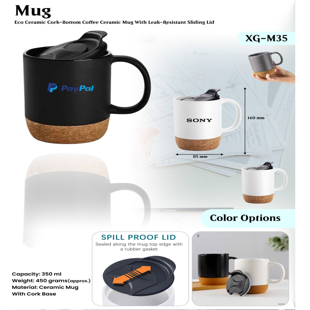 Ceramic Mug with Cork Base - XG - M35
