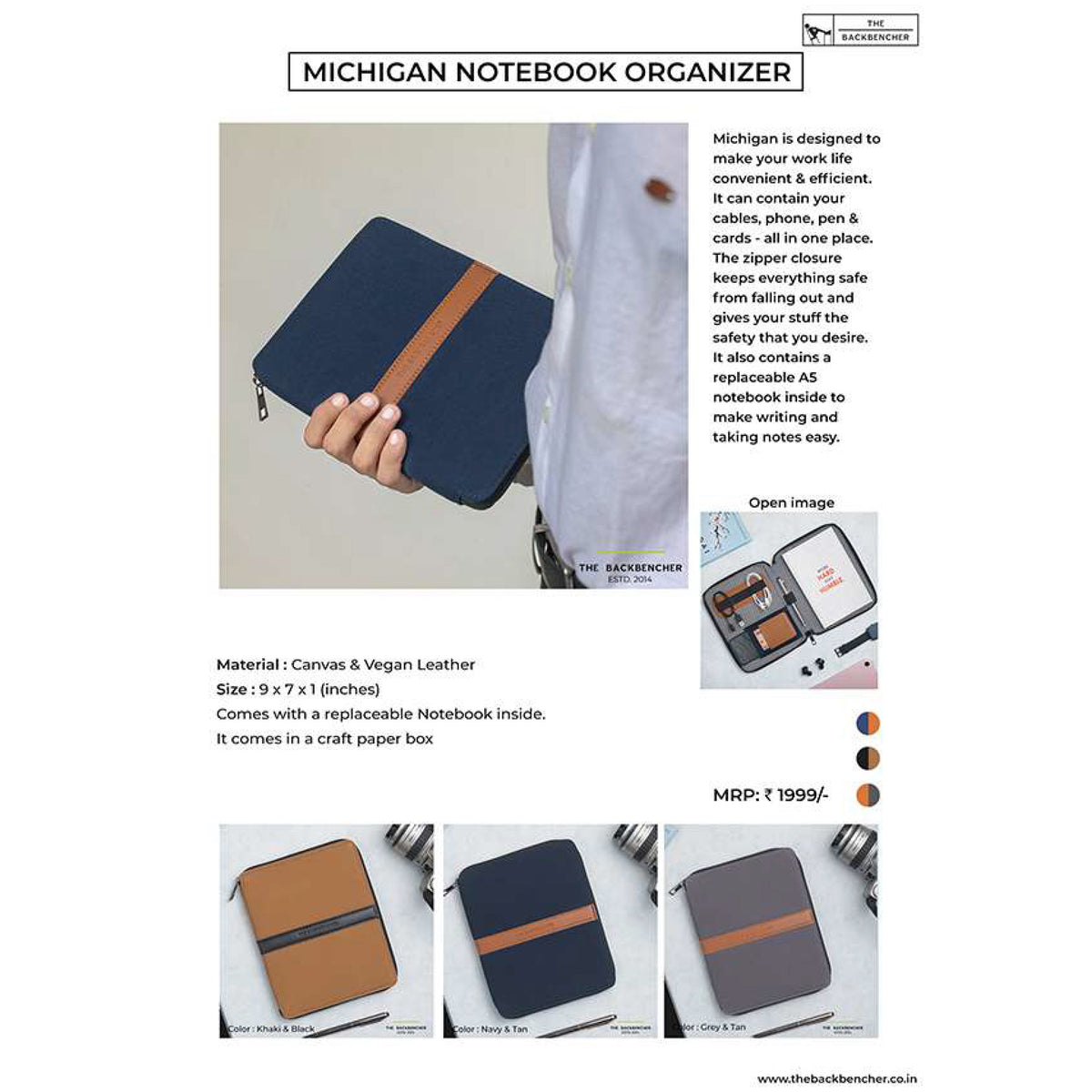 The Back Bencher - Michigan Work Organiser Notebook