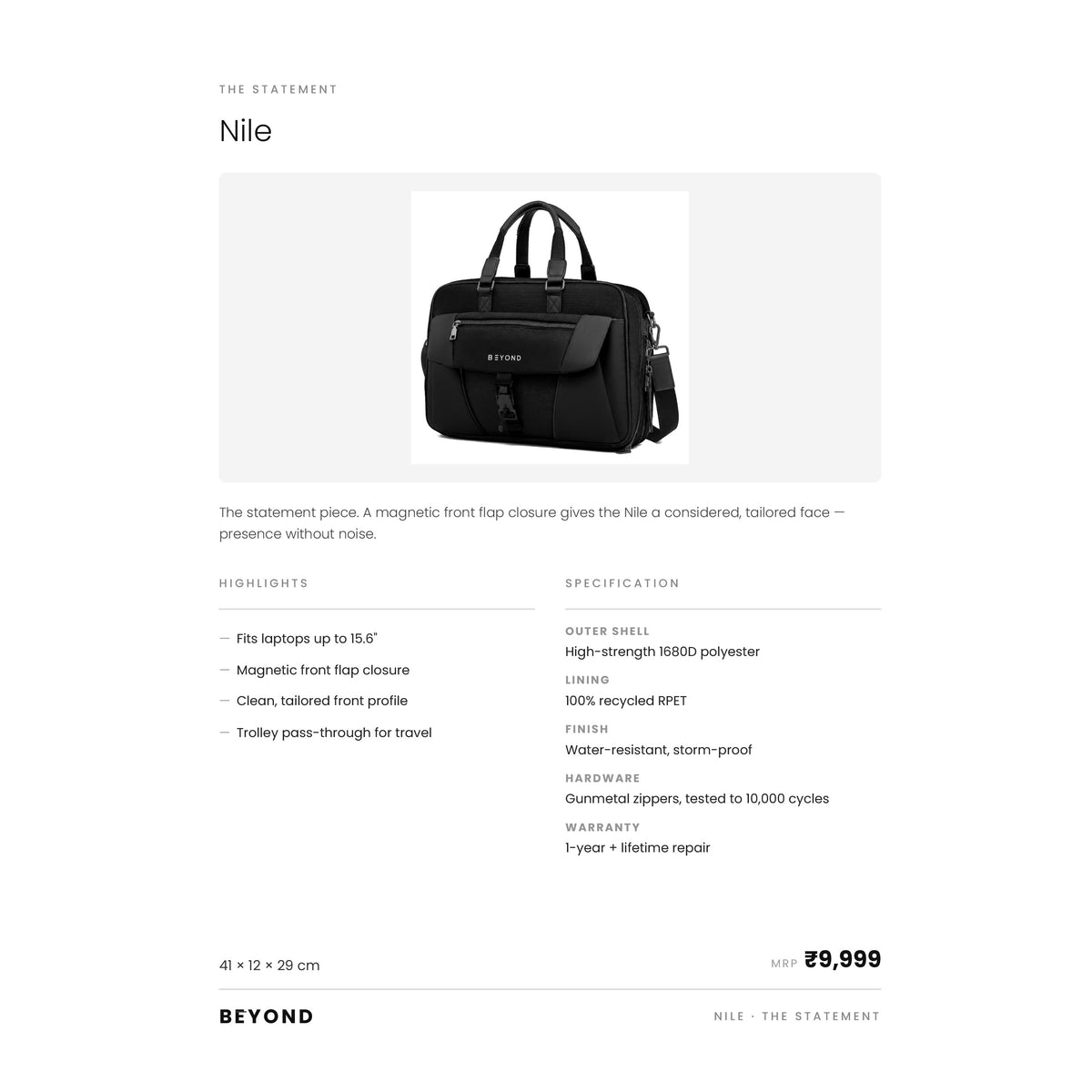 Beyond - Nile Messenger Bag
