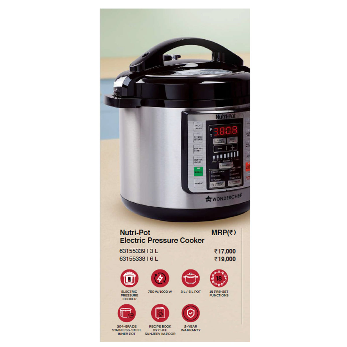 Wonder Chef - Nutri-Pot Electric Pressure Cooker