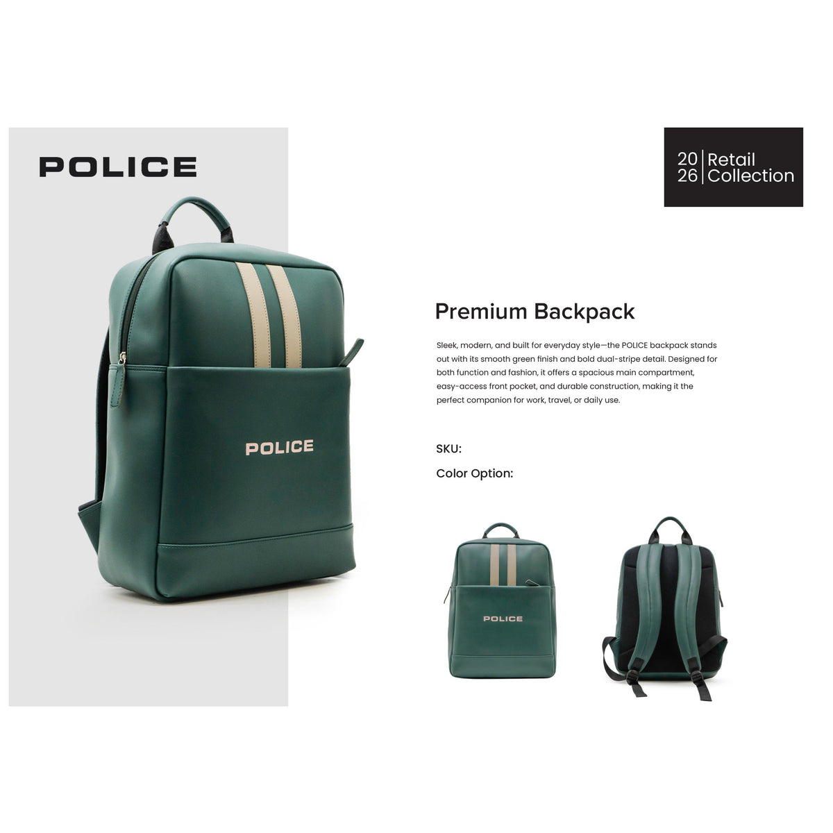 Police - Vintage Sports Premium Backpack