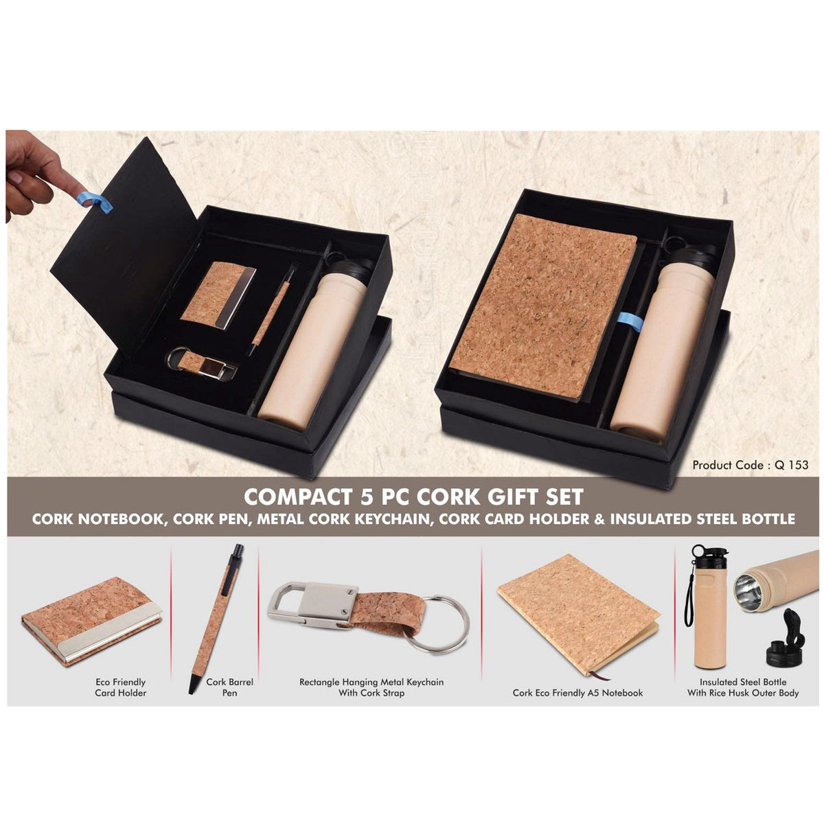 Power Plus - Compact 5 PC Cork Gift Set - Q 153