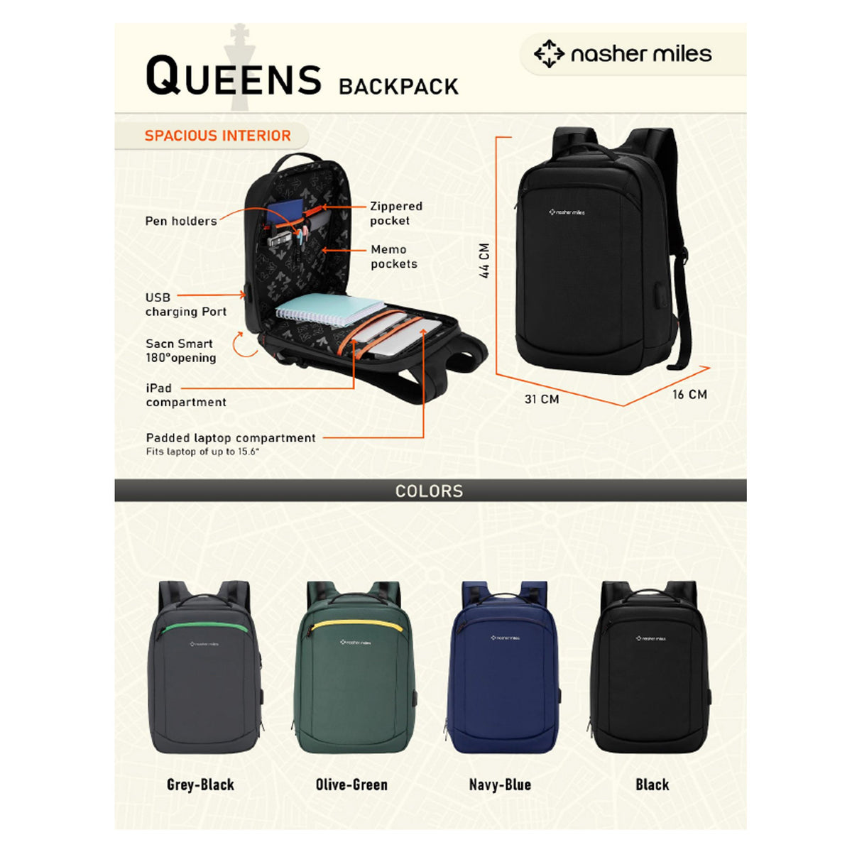 Nasher Miles - Queens Backpack